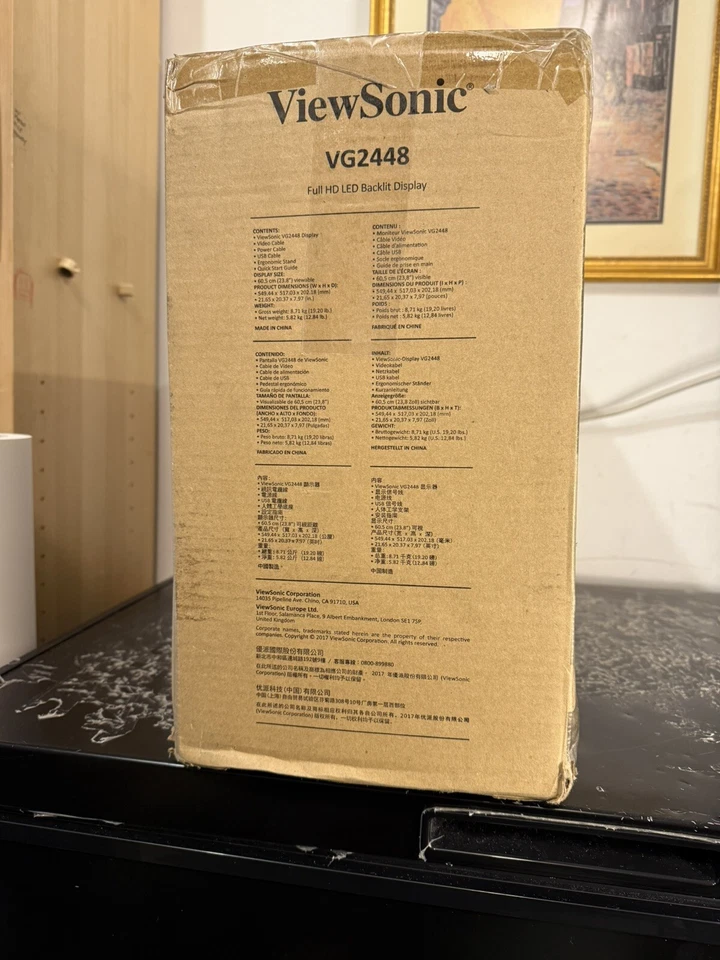 ViewSonic VG2448 24 Inch IPS 1080p Ergonomic Monitor with HDMI DisplayPort USB - Image 4 of 4