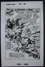 Lg. Production Art JOURNEY INTO MYSTERY #102 splash page, JACK KIRBY art, 11x17