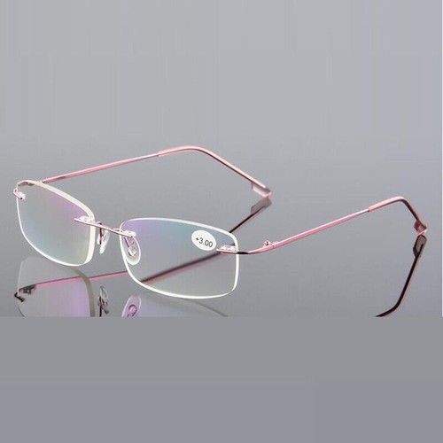 Herren Damen Randlose Memory Titanlegierung Anti-Blaulicht Lesebrille Neu - Bild 6 von 19