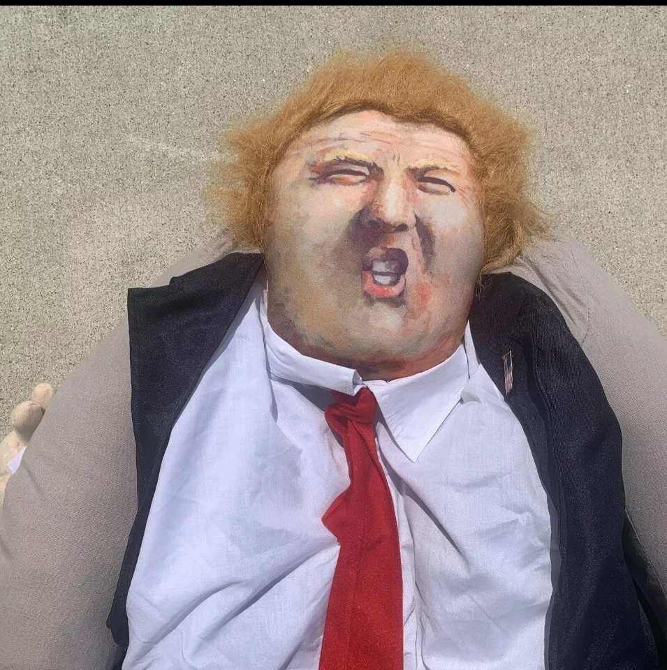 Donald Trump Ride-On Costume Pants Party Mascot Carry Back Novelty Dress-Up - Image 2 of 4