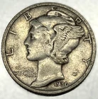 1936-P Mercury Dime 10c Good Circulated Condition 90% Silver US Coin - 3250