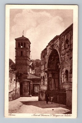 Arco Di Giano In Velabro Rome Roma Italy Postcard Riservata Kirche St. Georg