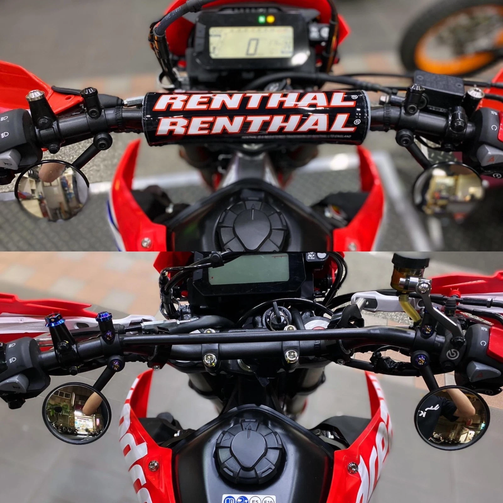 downward Rear View Mirror for crf450l crf300l crf300rally