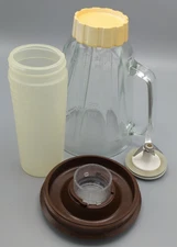Vtg Glass 5 cup blender Replacement jar with Lid And cap Plus Blade Smoothie Cup