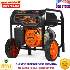 WEN 5,600-Watt Portable Generator with Wheel Kit/224cc/Transfer-Switch/RV-Ready