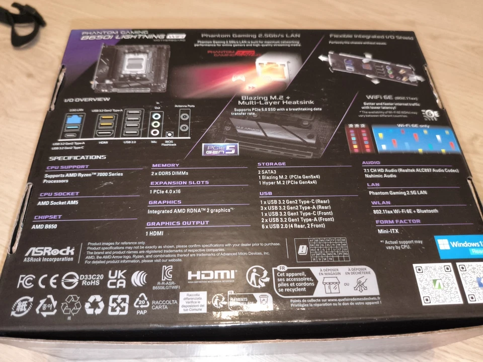 ASRock B650I Lightning WiFi AMD AM5 Mainboard - Bild 3 von 3