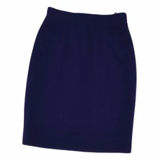 Chanel Vintage Skirt Wool Tweed Bottoms Womens 42 (equivalent) Navy Used MOLO-0