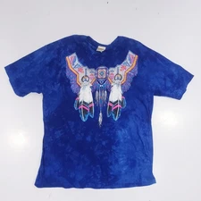 VTG 90s Ragtops Dream Catcher  Tie Dye Feathers T-Shirt XL Native American