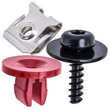 10 Sets T30 Engine Splash Shield Guard Undertray Screws-Nuts-Clips-10Sets