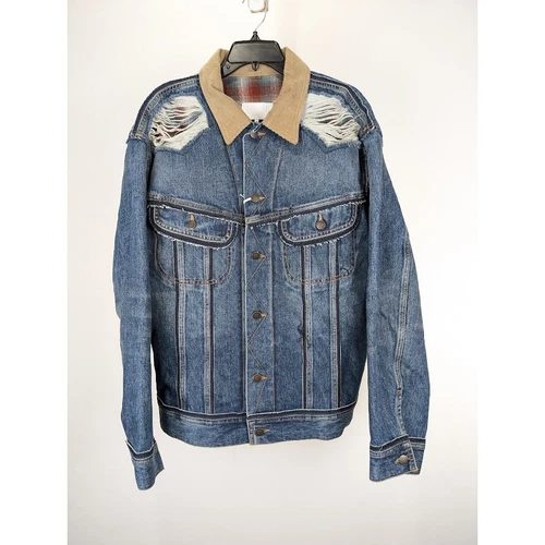 Giacca di jeans Maison Margiela blu nuova con etichetta 52