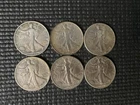 1941-1945 Walking Liberty Half Dollars Lot of 6 90% Silver US Coins