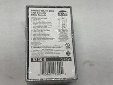 Bell 5330-0 Single-Gang Outdoor Electrical Box Gray 3/4" 4 Outlets New Hubbell
