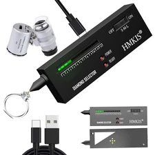 Diamond Tester Pen, Professional Jewelry Diamond Tester with 60X Jewelry Loupe M