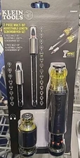Klein Tools 2-Piece Multi-Bit Adjustable Length Screwdriver Set 32300HDVP NEW