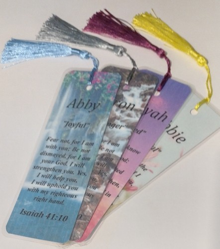 Theresa "Reaper" Keepsake Name Meaning Bookmark with Bible Verse and Tassel - Picture 2 of 2