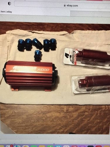 AEROMOTIVE 11101 12301 12304 A1000 ELECTRIC FUEL PUMP FILTER PLUS LS1 RAILS ETC - Picture 3 of 9