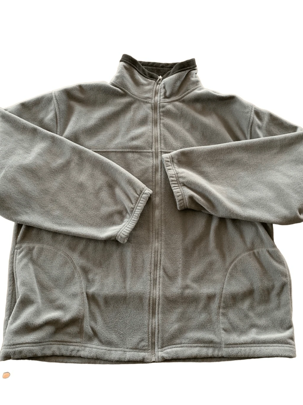 Roundy Ridge Gray Full Zippered Soft Fleece Jacket Mens XXl
