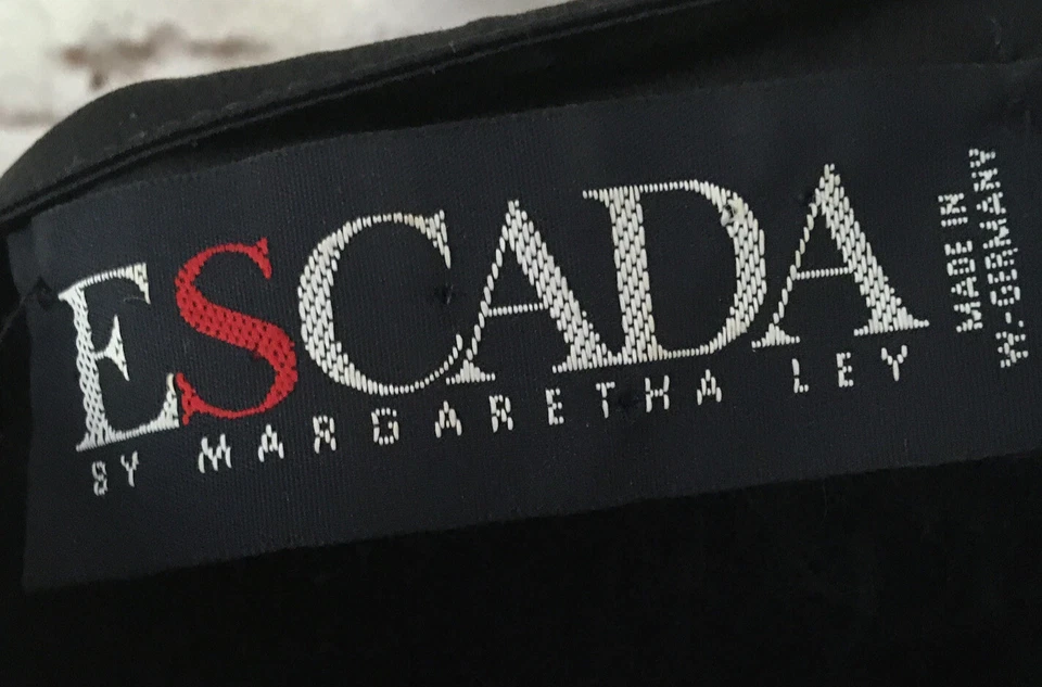 Suéter Vintage ESCADA MARGARET LEY Azul Oscuro Mohair Lentejuelas Metálicas Pantera 38 Foto 4 de 4