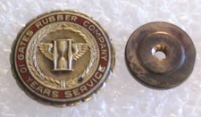 Vintage Gates Rubber Company 10 Year Employee Service Award Lapel Pin