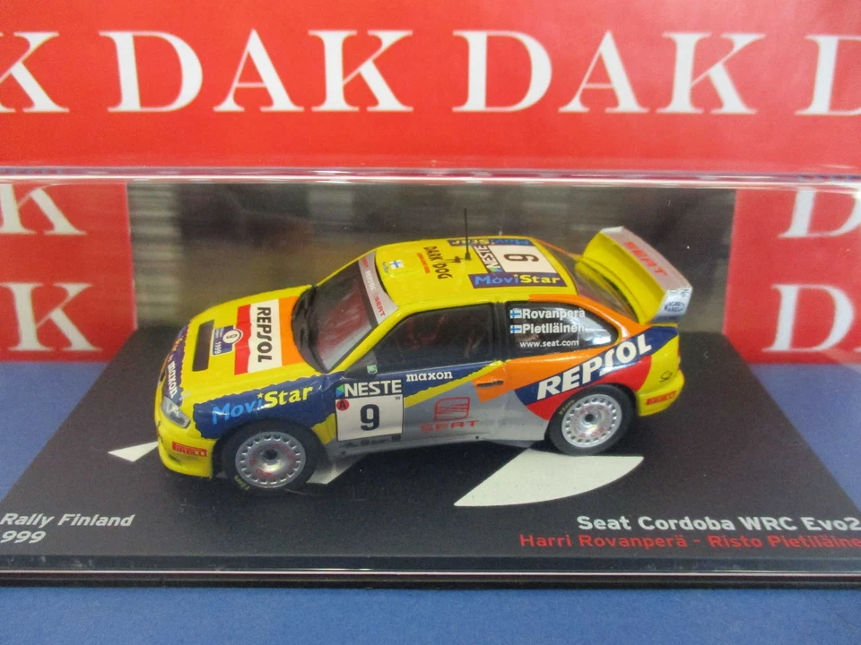 Die cast 1/43 Modellino Auto Seat Cordoba WRC Evo2 Rally Finland 1999 Rovanpera - Immagine 4 di 4