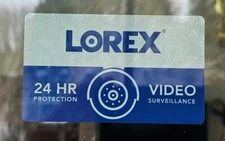 LOREX 5in X 3in 24H VIDEO SURVEILLANCE SECURITY CAMERA WINDOWS STICKER X 4