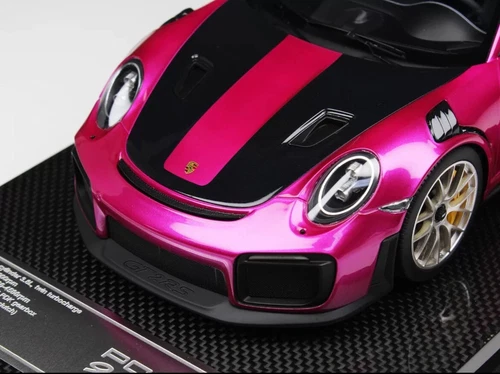 DM 1/18 Dino Model Porsche 911 GT2 RS Weissach Package Pink Limited 10pcs - Picture 5 of 5