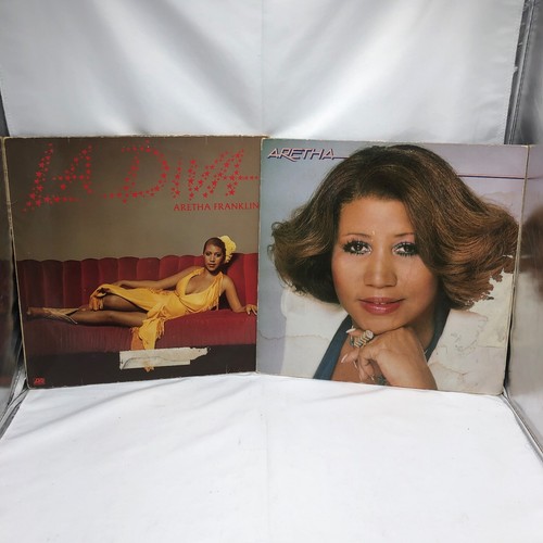 Vintage Lot Of 2 Aretha Franklin Vinyl Record LP La Diva & Self Titled Aretha