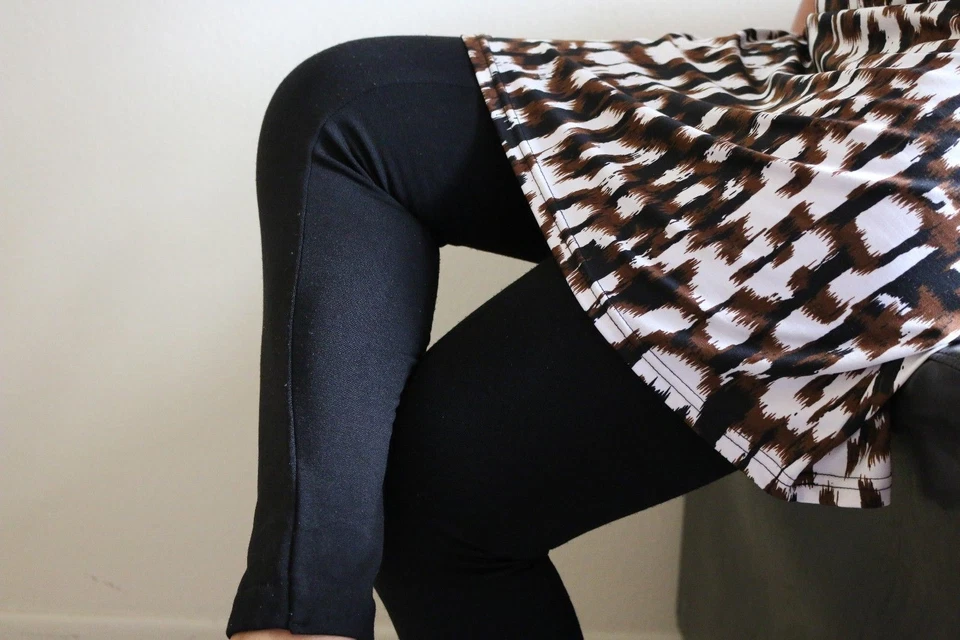 Pack of 3 Bl-NV-GR Womens Fleece Lined Thick Seamless FOOTLESS LEGGING ONE SIZE - Imagem 2 de 4