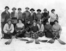 1930 Ladies Curling Club, Olds, Alberta Old Photo 8.5" x 11" Reprint