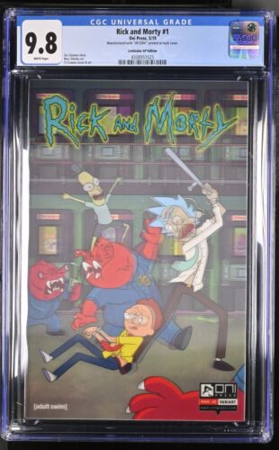 Rick and Morty 1 AP Edition CGC 9.8 ULTRA RARE 5/19 Oni Press Lenticular AP/2000 - Picture 1 of 2