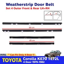 Outer Weatherstrip Door Belt Set 4 Fits Toyota Corolla KE70 4D Sedan 1979-82 P06