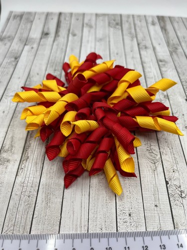 Red and Yellow Gold School Hair Accessories - Picture 8 of 59