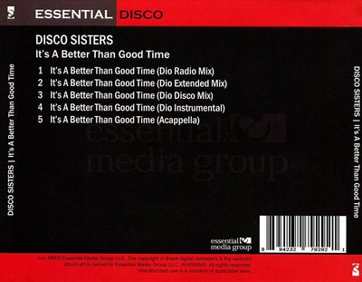 DISCO SISTERS - IT'S A BETTER THAN GOOD TIME NEW CD