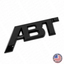 Audi Tuning ABT Sportsline 3D Badge Emblem Badge Logo Sport Gloss Black Decorate