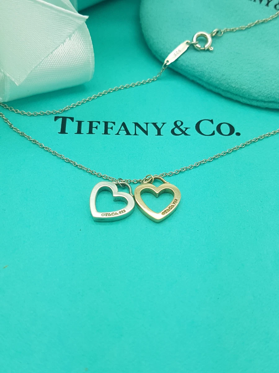 Tiffany silver and hotsell rose gold necklace