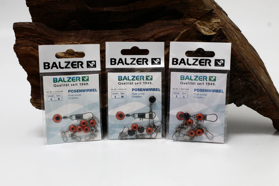 Balzer Posenwirbel Gr. S M L Pose Wirbel Posenadapter Perlenwirbel NEW OVP