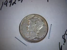 1942-P   UNITED STATES SILVER MERCURY HEAD DIME,