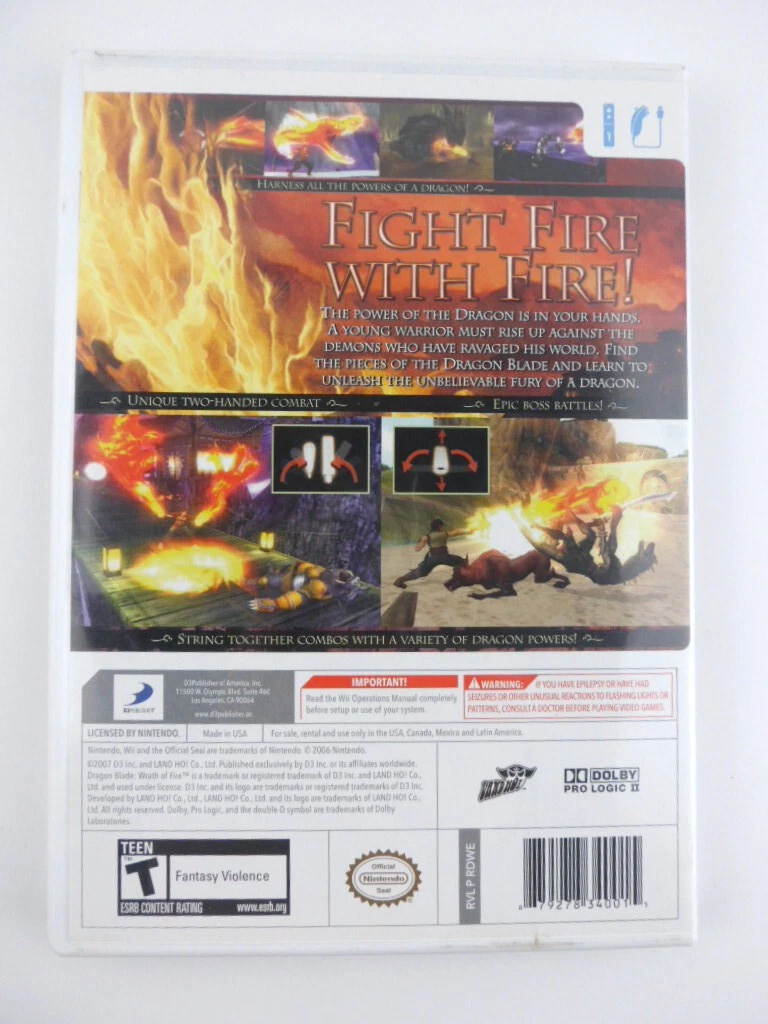Dragon Blade: Wrath of Fire (Nintendo Wii, 2007) for sale online