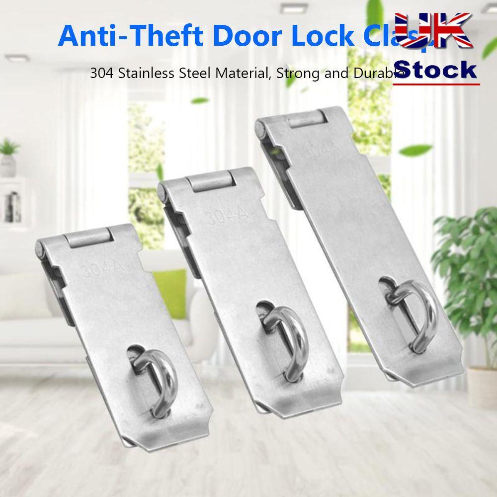 Stainless Steel Burglarproof Padlock Hasp Shed Latch Gate Bolt Door