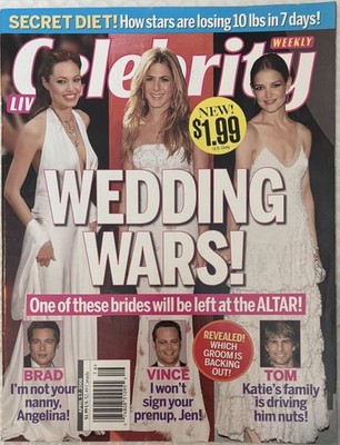 Celebrity Weekly April 2006 Brad Pitt Angelina Jolie Jennifer Aniston Wedding Wa