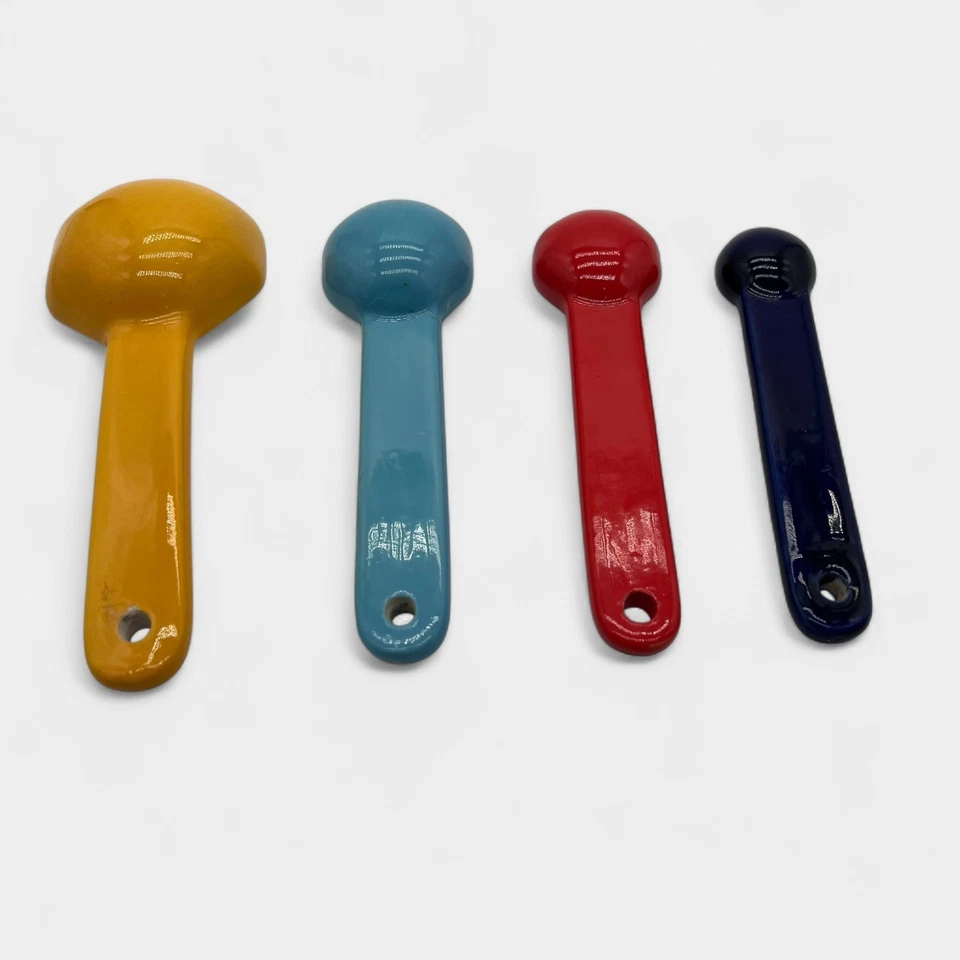 Juego de 4 cucharas medidoras de cerámica floral/flor Pioneer Woman Foto 2 de 4