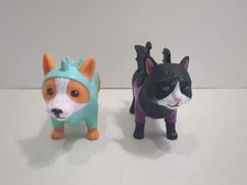 Ankyo Halloween Costume Animals Corgi As Dinosaur & Black Cat As Bat  Pre-owned 