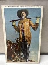 Buffalo Bill Col. William F Cody Plainsman and Scout Rifle Saddle Postcard