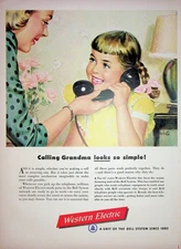 Original 1950 Vintage Telephone Ad: Western Electric, Unit of the Bell System