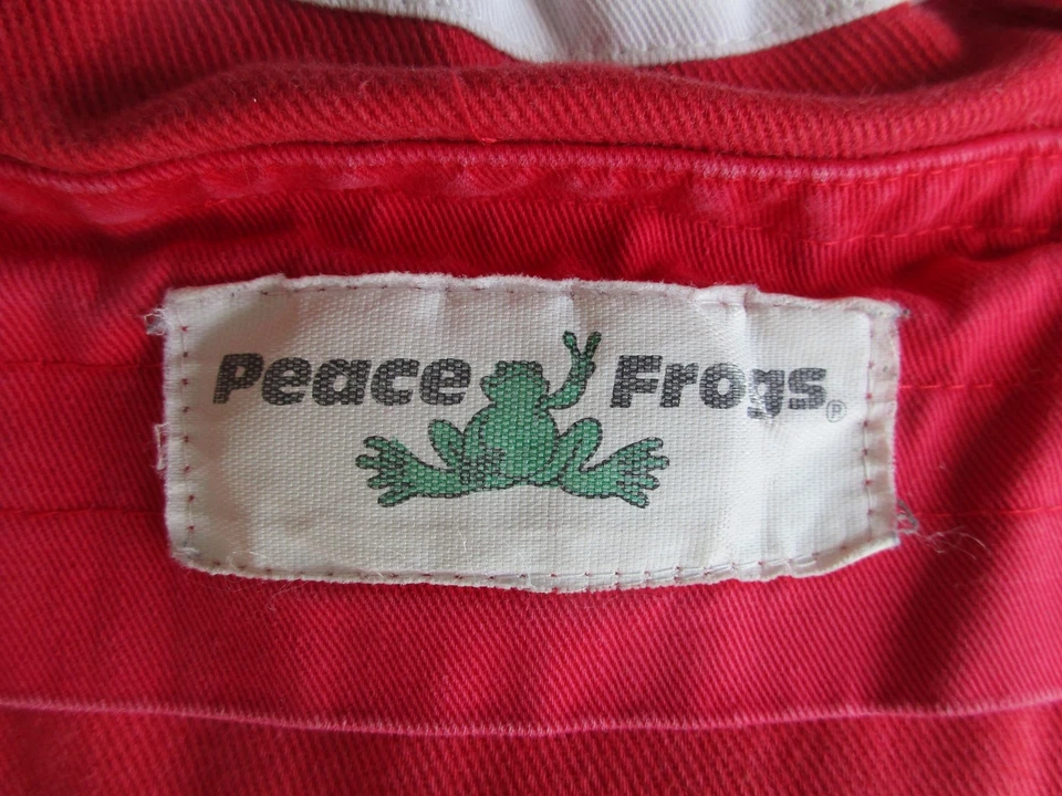 VINTAGE RARE 1980's American Flag USA Peace Frogs Men's Shorts OSFA Drawstring - Image 3 of 4