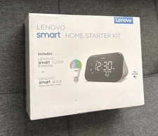 Lenovo Smart Clock - Hemp Grey (with Color Smart Bulb) Starter Kit