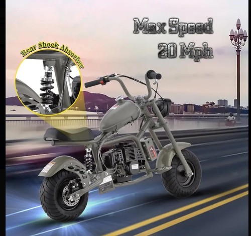 Gas Mini Chopper Motorcycle, Model DB003 49.4 CC 2- 165Lbs, Up to 20Mph - Afbeelding 4 van 7