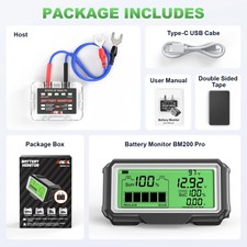 LED Battery Tester for 12V Battery Monitor Display Battery Health SOH SOC Tester