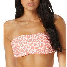 New Carmen Marc Valvo - S Melon Reversible Bandeau Swimsuit Top