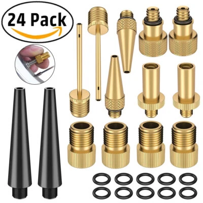 NEUNX FAHRRAD VENTILADAPTER 24ER SET Fahrradventil Adapter 24er Set Ventiladapter SV DV AV Kegeladapter Ballnadeln